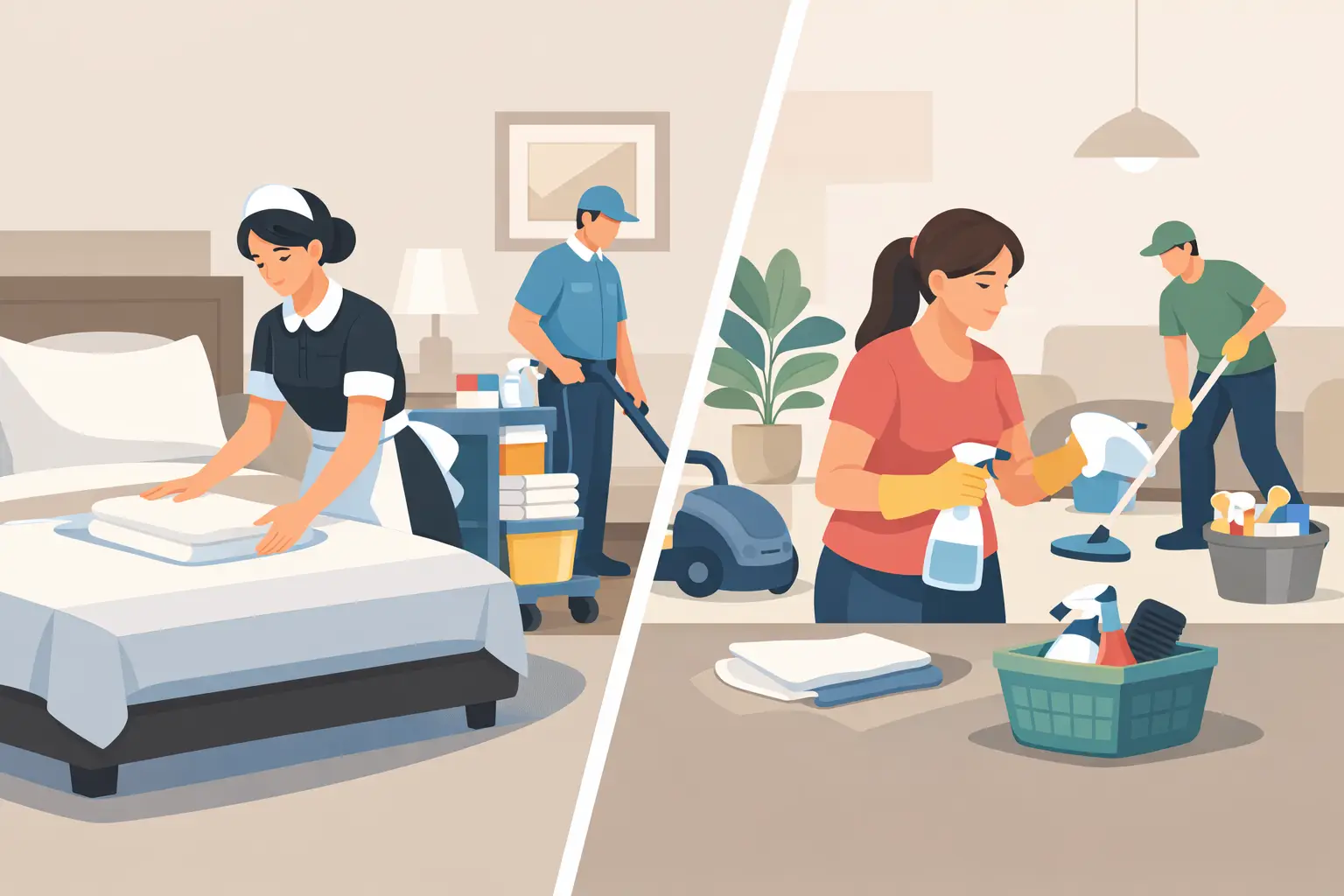 Housekeeping Service vs Regular Cleaning